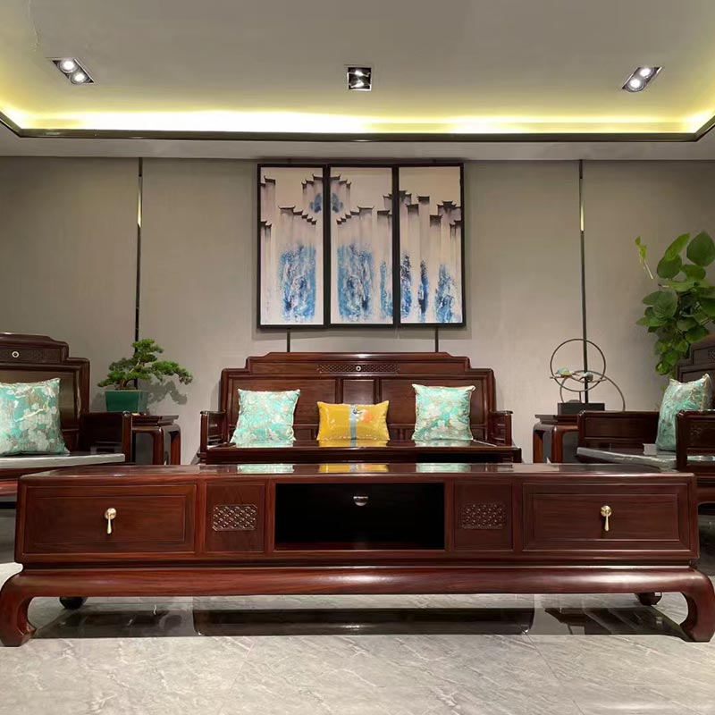 Mueble consola de TV de caoba