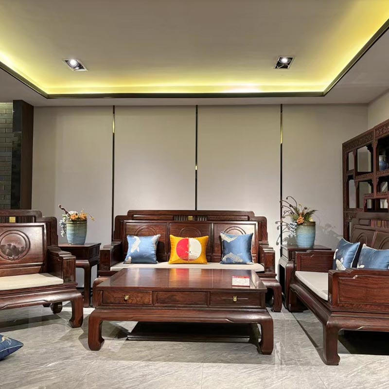 Nuevo sofá chino de madera maciza de estilo antiguo para muebles de sala de estar